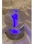 3D LED Işık Cam Küre Çok Işıklı Pilli Astronot 6 cm 3