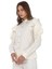 Yaka Boncuk ve Kol Detaylı Bluz 4708-EKRU 2