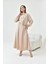Kadın Simli Crep Etekli Takım Beige 30839 5