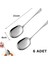 6'lı Lüks Servis Kaşığı Seti Büyük Boy Paslanmaz Çelik Kaşık Salata Pasta Yemek Servis Mutfak Kaşığı 5