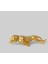 Polyester Kristal Şeritli Leopar Biblo Heykel Aksesuar Obje 18 x 4 cm 1