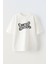 Unisex Beyaz Oversize Pamuk Limited Edition Baskılı Örme T-Shirt 1