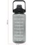 Figo 3lü Set BPA İçermez Motivasyonel Su Matarası 2.000ML-750M-300ML, Siyah Su Matarası 4