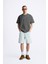 Bisiklet Yaka Afraid Of Real World Baskılı Füme Oversize Erkek T-Shirt 5