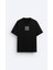 Bisiklet Yaka Afraid Of Real World Baskılı Siyah Oversize Erkek T-Shirt 3