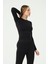 Uzun Kollu Yuvarlak Yaka Crop Top Seamless 2