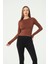 Uzun Kollu Yuvarlak Yaka Crop Top Seamless 2