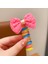 Pembe Kurdele Model Burgu Yaylı Makarna Toka - Gökkuşağı Renkli Spiral Lastik Saç Tokası 1
