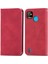 Tecno Pop 5 Basit Iş Kordon Deri Çanta Fermuar Cüzdan Için Kılıf (Yurt Dışından) 5