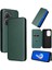 Asus Zenfone 9 Için Kılıf Deri Folio Flip Case Manyetik Karbon Fiber (Yurt Dışından) 1