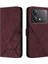 Xiaomi Poco X6 Neo 5g Için Kılıf Cüzdan Kapak Çevirin Folio Kitap Koruyucu Pu (Yurt Dışından) 5