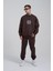 Erkek Oversize Kahverengi Sweatshirt 3