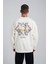 Erkek Oversize Ekru Sweatshirt 1