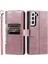 Samsung Galaxy S22 Kickstand 6 Kart Yuvaları Için Flip Case Pu Deri Cüzdan (Yurt Dışından) 1