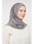 Kadın Tesettür Pratik Hijab Şal Koyu Gri 1
