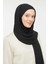 Kadın Tesettür Hijab Boneli Şifon Şal Siyah 1