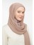 Kadın Tesettür Hijab Boneli Şifon Şal Vizon 1