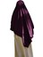 Kadın Tesettür Sufle Khimar Peçeli Üç Katlı Şifon Şal Mor 1