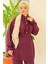 Fırfır Yaka Tunik Pantolon Ikili Takım 930 - Mürdüm 4