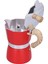 Tekno Trust Kırmızı Ahşap Kulplu 6 Cups Moka Pot - Moka Pot 6 Cups-Moka Pot Kırmızı 100-199 ml Alüminyum 3