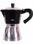 Alüminyum Espresso Kahve Makinesi, 240 ml, Siyah, Moka Pot, Dayanıklı ve Şık Tasarım 1