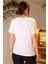 Kısa Kollu Yazı Baskılı Beyaz Kadın T-Shirt 0716-2Y4 4