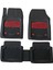 Mazda 323 1994-2000 Araca Uyumlu Krom Kırmızı Derin Havuzlu Siyah Oto Paspas Takımı 1