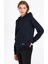 Kadın Lacivert Basic Kapüşonlu Regular Fit Rahat Sweatshirt 3