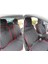 citroen C1 Uyumlu Lüx Oto Koltuk Minderi Ön Arka 5'li Set Star Five Serisi Siyah Kırmızı 1