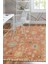 Turuncu Vintage Eskitme Desen Dijital Baskılı Zenit Kilim 1