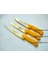 3 Adet Kasap Bıçağı (21 cm + 18 cm +15 cm ) Sarı 1