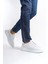 Hakiki Deri MBKNT2090-B Erkek Beyaz Sneaker & Spor Ayakkabı 1