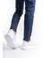 Hakiki Deri MBKNT2090-B Erkek Beyaz Sneaker & Spor Ayakkabı 4
