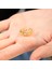 Zirkon Taşlı Zincir Tasarım Gold Renk Free Size Kişiye Özel Isim Harf Yazılı 925 Ayar Gümüş Kadın Yüzük 2