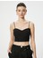 Askılı Crop Üst Kalp Yaka Pamuklu Slim Fit 3