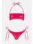 4644 Neon Kırmızı Straplez Bikini Takımı 4
