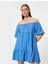 4Sak80383Ek 637 Mavı Kadın Jersey Elbıse 1
