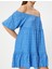4Sak80383Ek 637 Mavı Kadın Jersey Elbıse 5