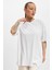 Kadın Onlmay Bisiklet Yaka Oversize Pamuk T-Shirt 15261790 Beyaz 3