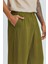 Relaxed Fit Dökümlü Erkek Pantolonu Haki 5