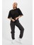 Kadın Onlmay Bisiklet Yaka Oversize Pamuk T-Shirt 15261790 Siyah 2
