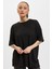 Kadın Onlmay Bisiklet Yaka Oversize Pamuk T-Shirt 15261790 Siyah 3