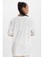 Kadın Onlmay Bisiklet Yaka Oversize Pamuk T-Shirt 15261790 Beyaz 4