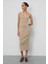 Askılı Bej Triko Elbise 1