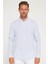 Slim Fit Uzun Kol Çizgili Yaka Düğmeli Erkek Gömlek 2
