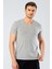 Erkek Pamuklu V Yaka Kısakol T-Shirt, %95 Pamuk %5 Likra 1