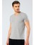 Erkek Pamuklu V Yaka Kısakol T-Shirt, %95 Pamuk %5 Likra 2