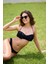 Çizgili Kumaş Düz Bikini Alt 1