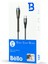 BA-02 Type-C Lightning Standlı Koruyuculu Örgülü Hızlı Şarj Data Kablosu 27W 1.2m 5
