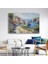 Yağlı Boya Dokulu Tablo Modern Spatula Akdeniz Evleri Manzarası U06040 1